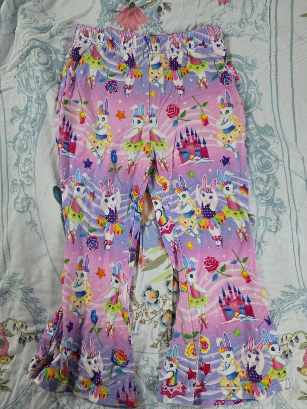 Posh Peanut Pink Ballerina Bunny Print Bottoms